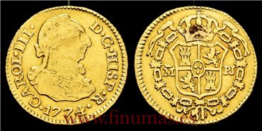 Cy11383.-CARLOS III - 1/2 Escudo 1774 Madrid P.J.-MBC-