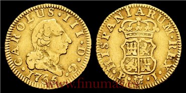 Cy11363.-CARLOS III - 1/2 Escudo 1765 Madrid P.J.-MBC-