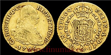 Cy13226.-CARLOS IV - 1 Escudo 1796 Nuevo Reino J.J.-MBC. RARA