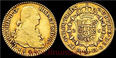 Cy13415.-CARLOS IV - 2 Escudo 1801 Madrid F.A.-MBC