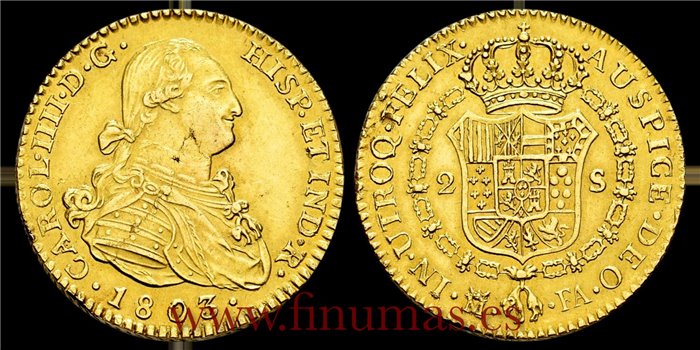 Cy13430.-CARLOS IV - 1 Escudo 1803 Madrid F.A. EBC-