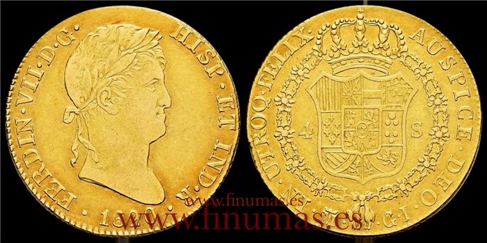 Cy15466.-FERNANDO VII - 4 Escudos 1820 Madrid G.J.- EBC-