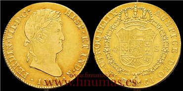 Cy15466.-FERNANDO VII - 4 Escudos 1820 Madrid G.J.- EBC-