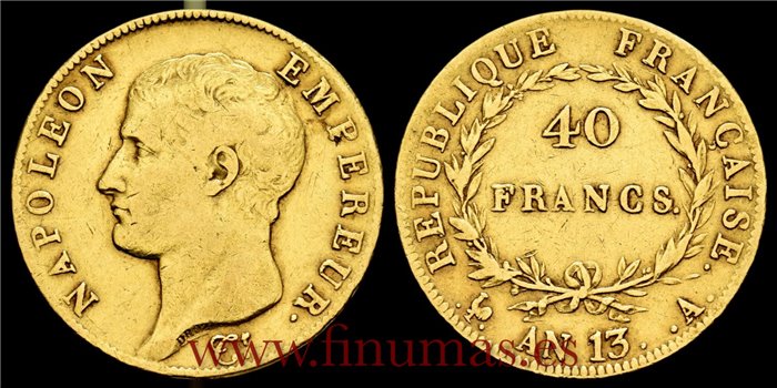 FRANCIA - K-664.1 - 40 Francos AN 13 Paris. MBC-