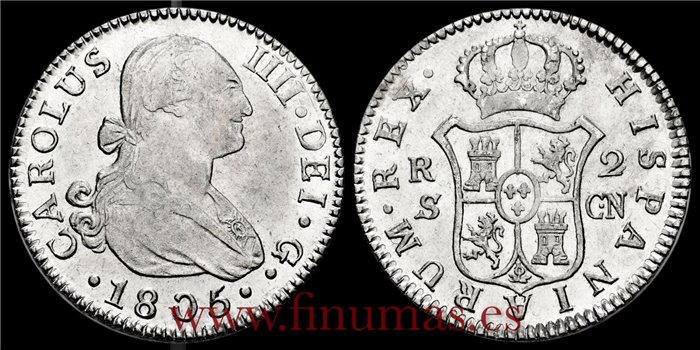 Cy12848.-CARLOS IV - 2 Reales 1805 Sevilla C.N.- SC. B.O