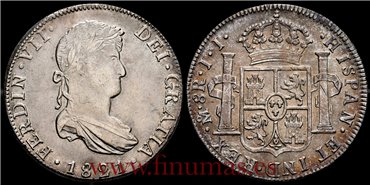 Cy15168-3.-FERNANDO VII - 8 Reales 1821 Mexico J.J.- EBC