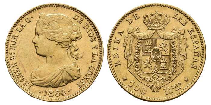 copy of Cy16493.- ISABEL II 10 ESCUDOS 1868 *18 *68 MADRID SC- ORO
