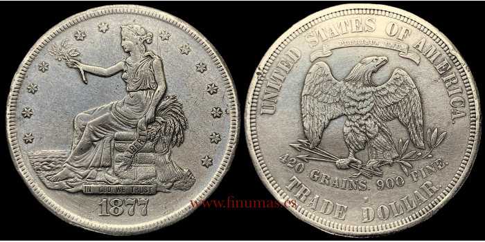 UNITED STATES - K-108 - 1 DOLLAR 1877 S. MBC. Silver