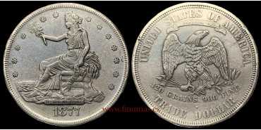 ESTADOS UNIDOS - K-108 - 1 DOLAR 1877 S. MBC. Plata