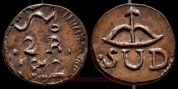 Cy14592.- FERNANDO VII - 2 Reales 1812 Morelos. MBC+