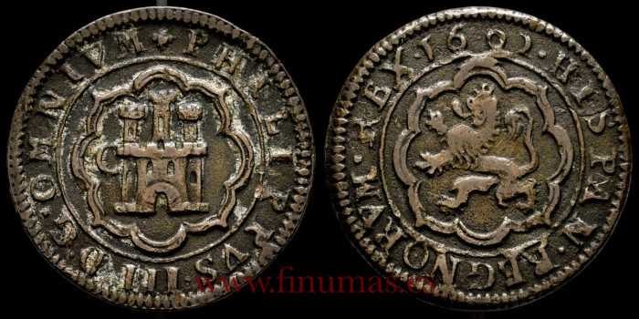 Cy04064G.- FELIPE III - 4 Maravedís 1602 Segovia C - MBC+