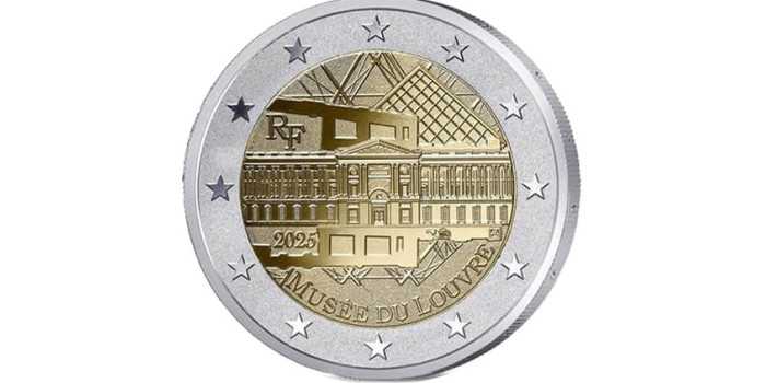 2 EUROS CONMEMORATIVOS FRANCIA 2025  "MUSEO LOUVRE"