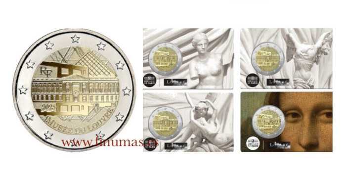 2 EUROS CONMEMORATIVOS FRANCIA 2025  "MUSEO LOUVRE"