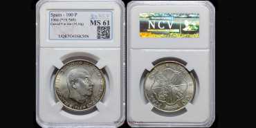 copy of Cy16943K.- 100 Pts 1966/69 curved SC