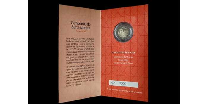 CARTERA EURO SET PROOF EUROS ESPAÑA 2025- 2 EUROS  SALAMANCA -PROOF