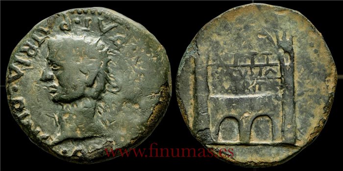 EMERITA AUGUSTA (MERIDA) DUPONDIO TIBERIO 14-36 d.C. 