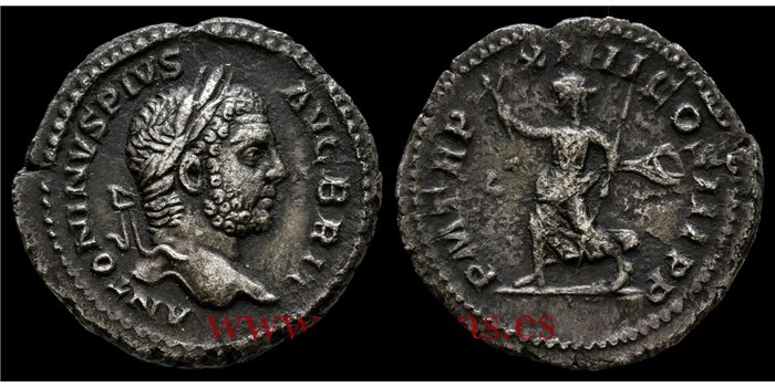 CARACALLA DENARIO FORRADO  211 d.C.  ROMA