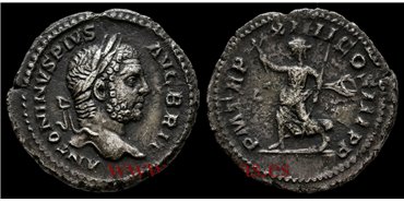 CARACALLA DENARIO FORRADO  211 d.C.  ROMA