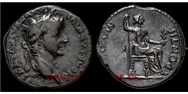 TIBERIO DENARIO 14-37 d.C. LUGDUNUM