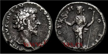 DENARIO MARCO AURELIO 157-158 d.C. ROMA