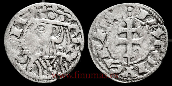 JUAN I de CASTILLA Y LEON 1379/1390 .  DINERO JAQUES. ARAGON