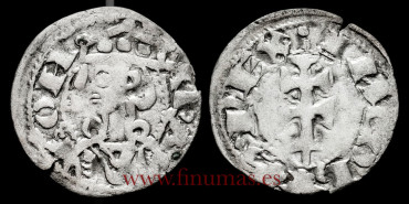 JUAN I de CASTILLA Y LEON 1379/1390 .  DINERO JAQUES. ARAGON