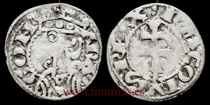 JUAN I de CASTILLA Y LEON 1379/1390 .  DINERO JAQUES. ARAGON