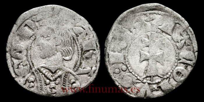 JUAN II de CASTILLA Y LEON 1406/1454 .-DINERO JAQUES. ARAGON