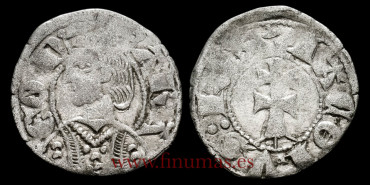 JUAN II de CASTILLA Y LEON 1406/1454 .-DINERO JAQUES. ARAGON