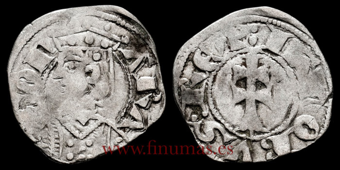 JUAN II de CASTILLA Y LEON 1406/1454 .-DINERO JAQUES. ARAGON