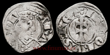 JUAN II de CASTILLA Y LEON 1406/1454 .-DINERO JAQUES. ARAGON