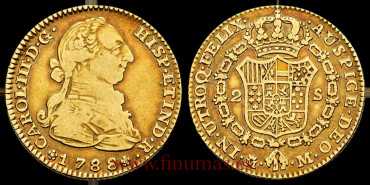 Cy11764VC.- Charles III 2 COATS OF ARCHITECTURE 1788 MADRID M On DV. MBC-.  Gold.