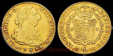 Cy11764VD3.- Carlos III  2 ESCUDOS 1788 MADRID M. MBC.  Oro.