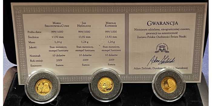 SAMOA KPS-001.- 3 x 10 DOLLARS 2009 GOLD