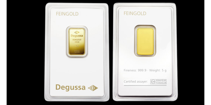 LINGOTE- BARRA ORO 999.9  5 gm. - DEGUSSA