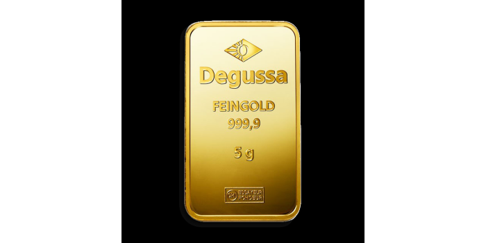 LINGOTE- BARRA ORO 999.9  5 gm. - DEGUSSA