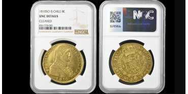 Cy15497.3.- FERNANDO VII - 8 Escudos 1810 Santiago F.J . SC. VARIANTE. ORO