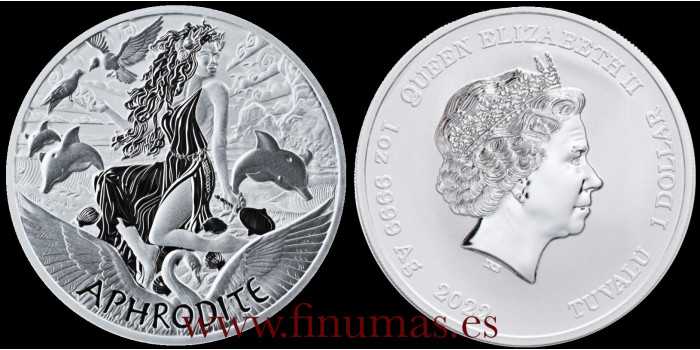 TUVALU  1 Onza Plata AFRODITA 2022