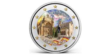 2 COMMEMORATIVE EUROS SPAIN 2025 "SALAMANCA" COLOUR