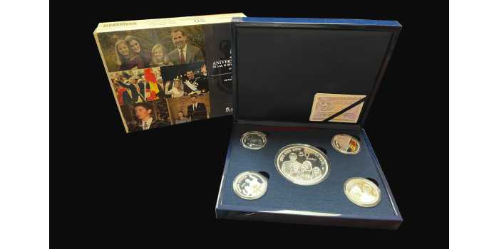 2018 - 50 Aniversario Felipe VI. Estuche completo PLATA - PROOF