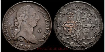 Cy10266E.- CARLOS III  8 MARAVEDIS 1776 SEGOVIA - MBC+
