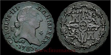 Cy10256E.- CARLOS III  4 MARAVEDIS 1785 SEGOVIA - MBC+