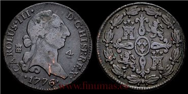 Cy10247C.- CARLOS III  4 MARAVEDIS 1776 SEGOVIA - BC+