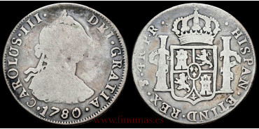 Cy11055C.- CARLOS III - 4 Reales 1780 Potosí P.R. - BC-