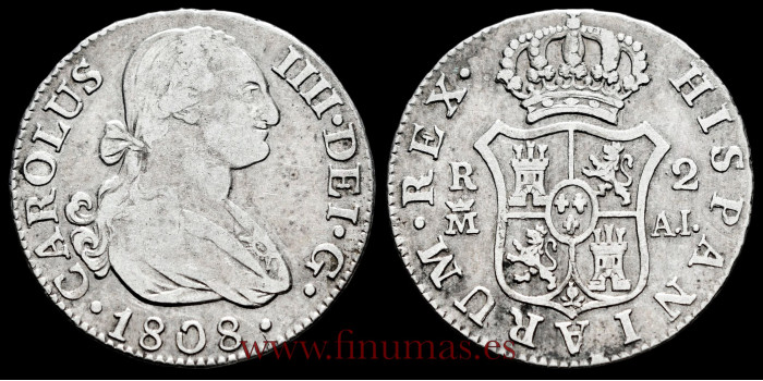 Cy12765D.2.- CARLOS IV - 2 Reales 1796 Lima I.J.- BC+