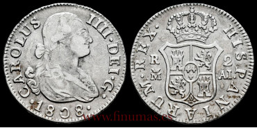 Cy12765E.1.- CARLOS IV - 2 Reales 1796 Lima I.J.- MBC