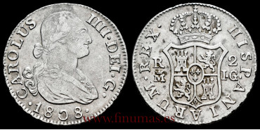 Cy12765E.2.- CARLOS IV - 2 Reales 1796 Lima I.J.- MBC