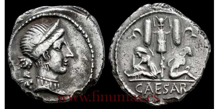 JULIO CESAR. DENARIO 46-45 a.C.