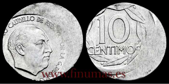 FV02 - 10 Ctm 1959 -Displaced wedge 5mm - SC