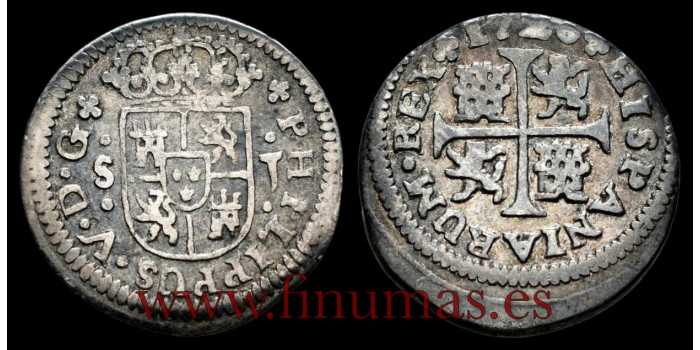 Cy07660.- FELIPE V - 1/2 Real 1726 Sevilla J. MBC - PLATA
